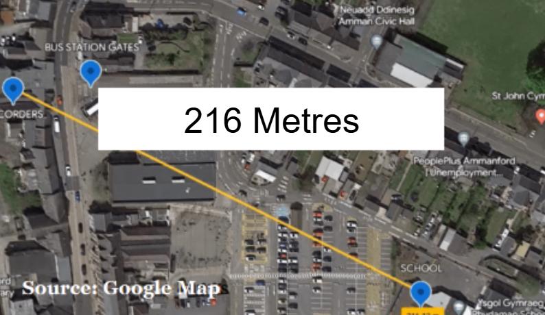 Map showing school location